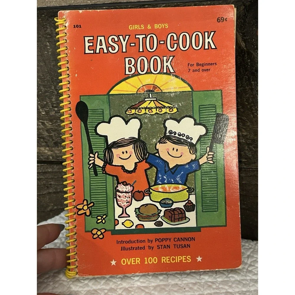 VTG 1967 Girls & Boys Easy to‎ Cook Book 100 Recipes Spiral Bound Easy to Make